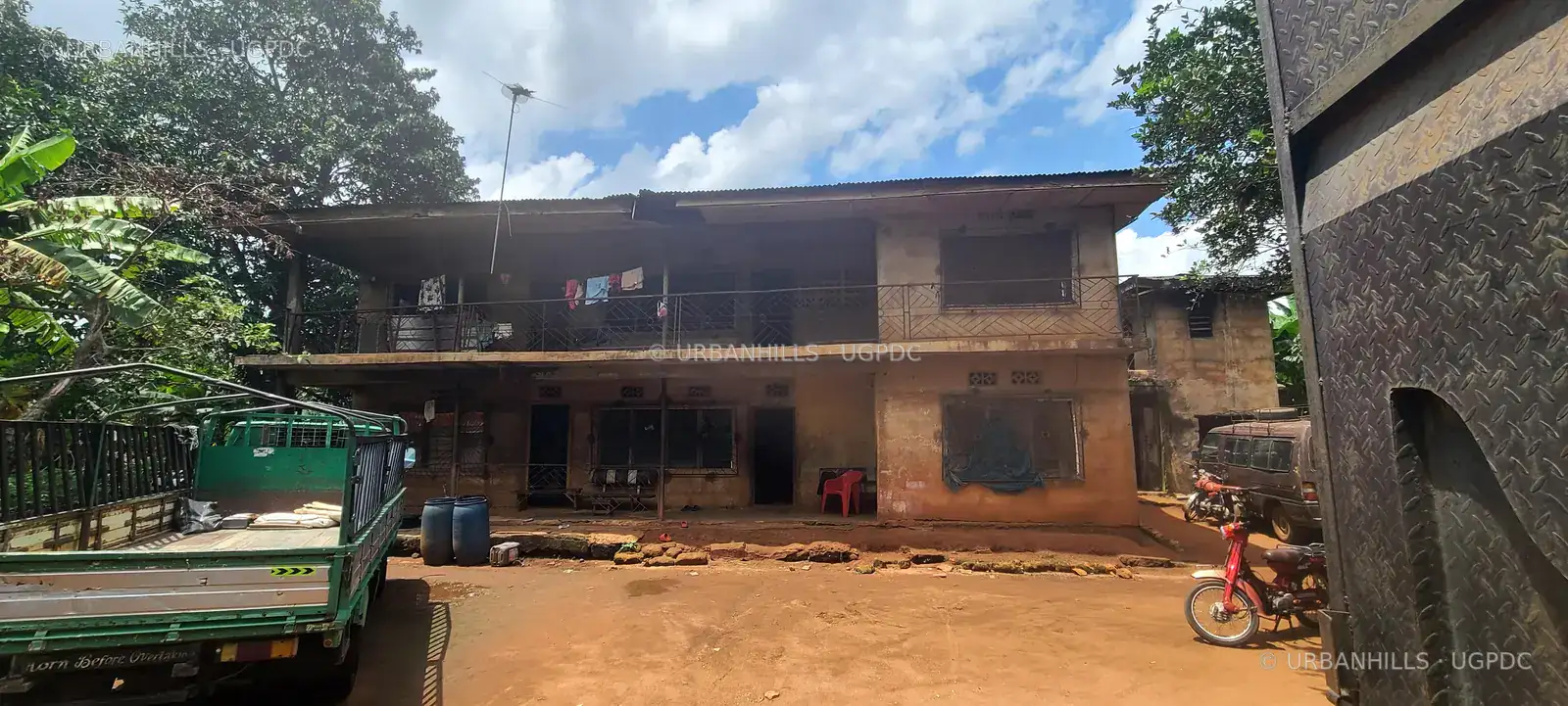Existing condition of the two-storey building in the DST Apartment transformation study