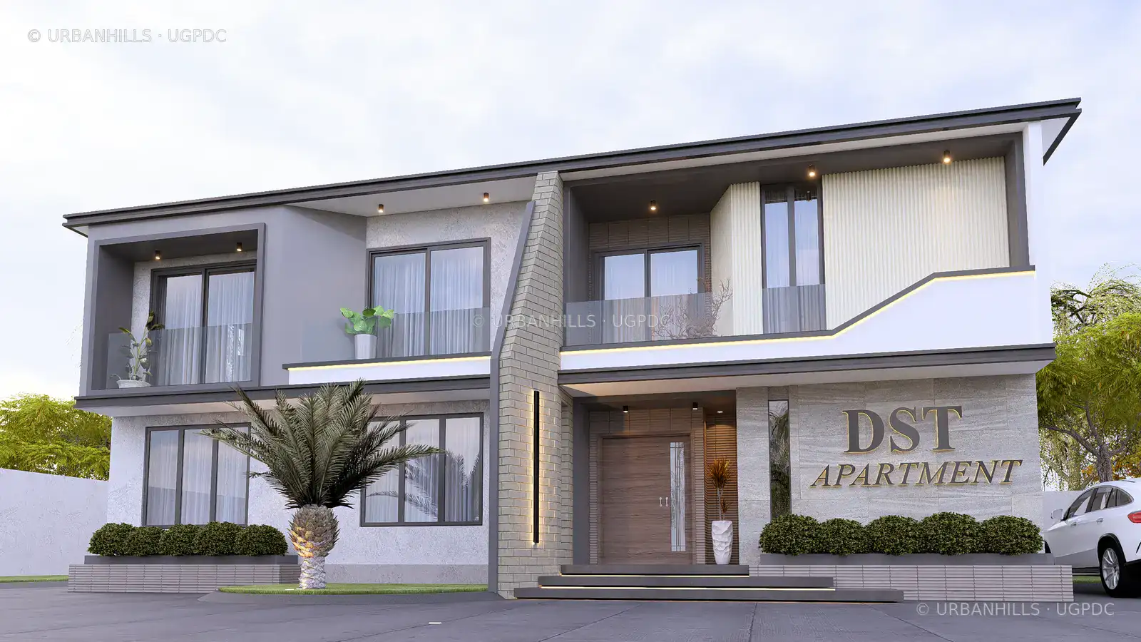 Oblique proposed exterior perspective for the DST Apartment transformation study
