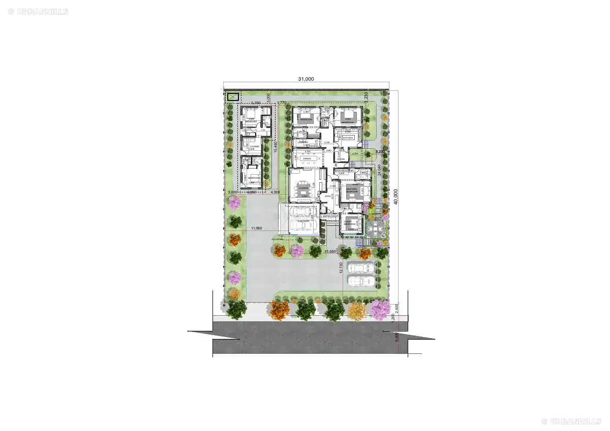 Preview of the Four-bedroom residence project document
