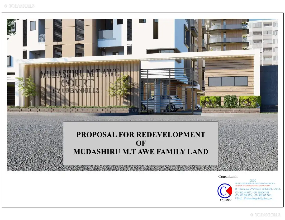 Preview of the Mudashiru M. T. Awe Court high-rise project document